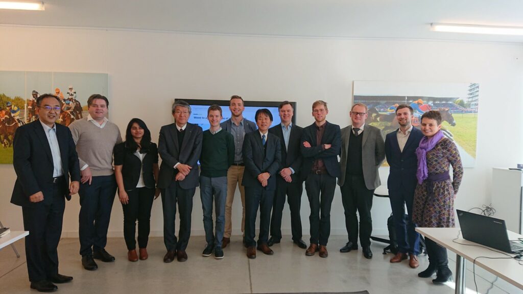 Nippon Koei and Yuso staff at Yuso's offices in Belgium, pictured in 2020. 