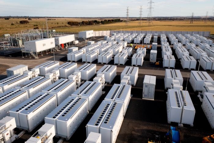 The Victorian Big Battery storage project in Australia, pictured from above