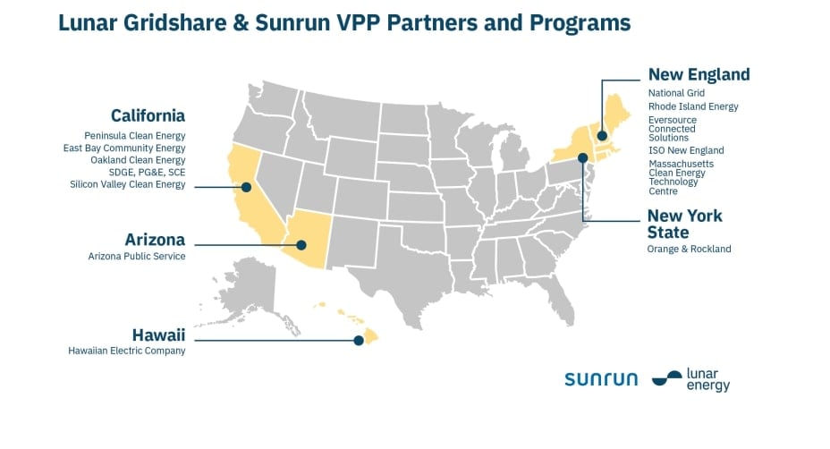 lunar energy gridshare sunrun VPP US