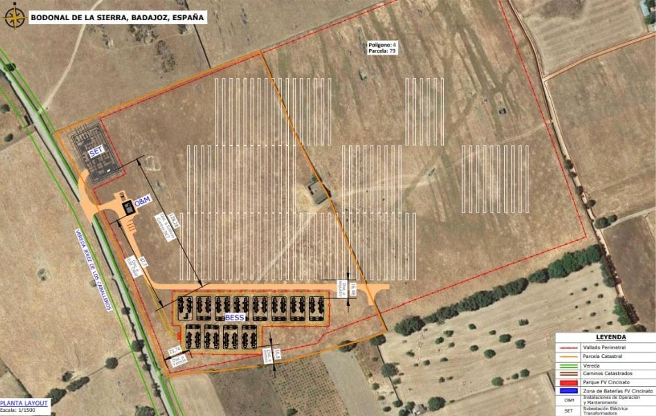 enel green power solar PV battery storage system energy extremadura spain co-location
