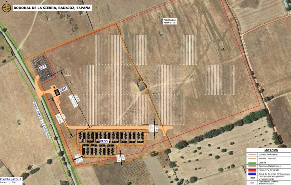 enel green power solar PV battery storage system energy extremadura spain co-location 