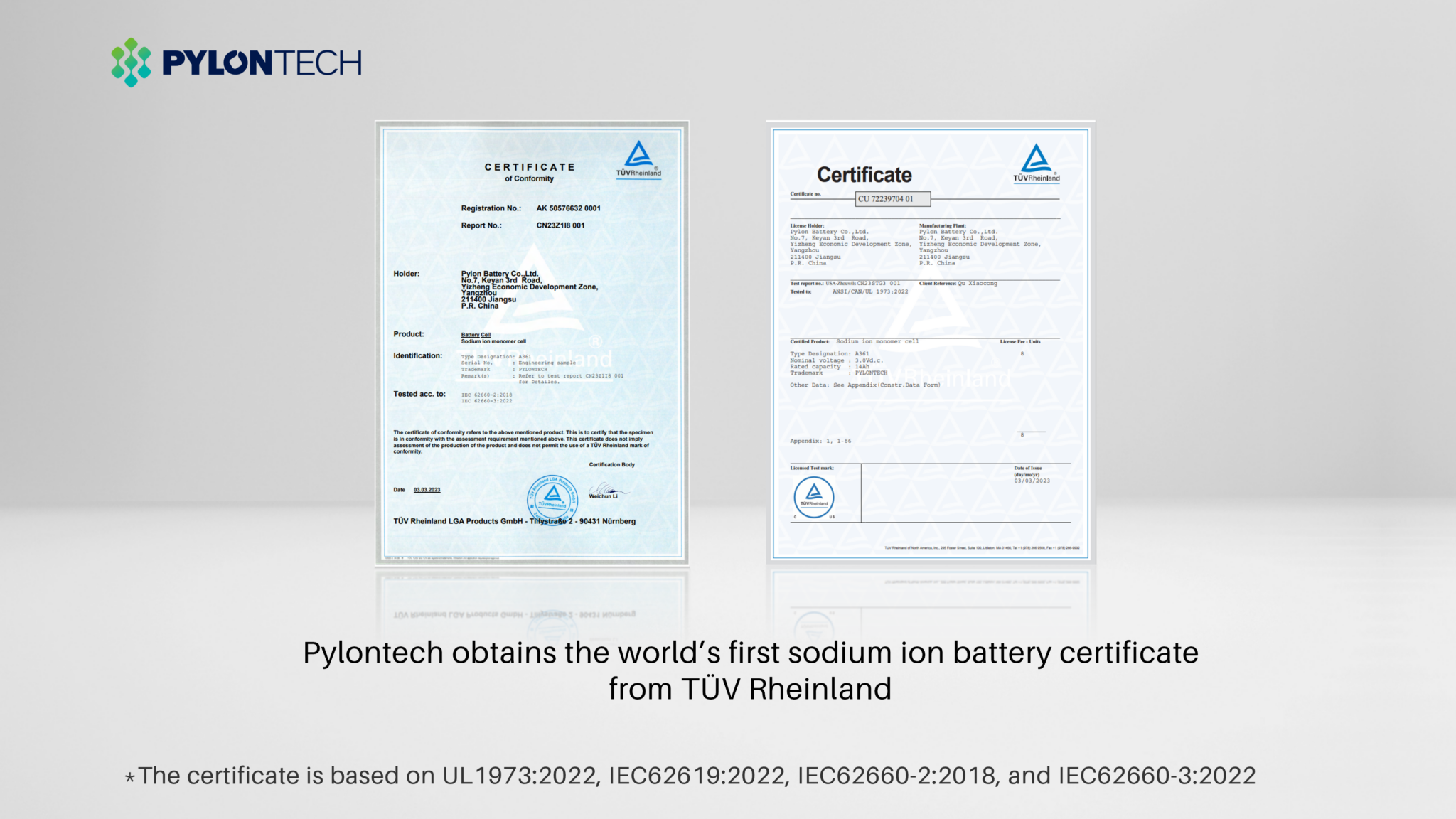 Pylontech secures world’s first sodium ion battery certificate from TÜV ...
