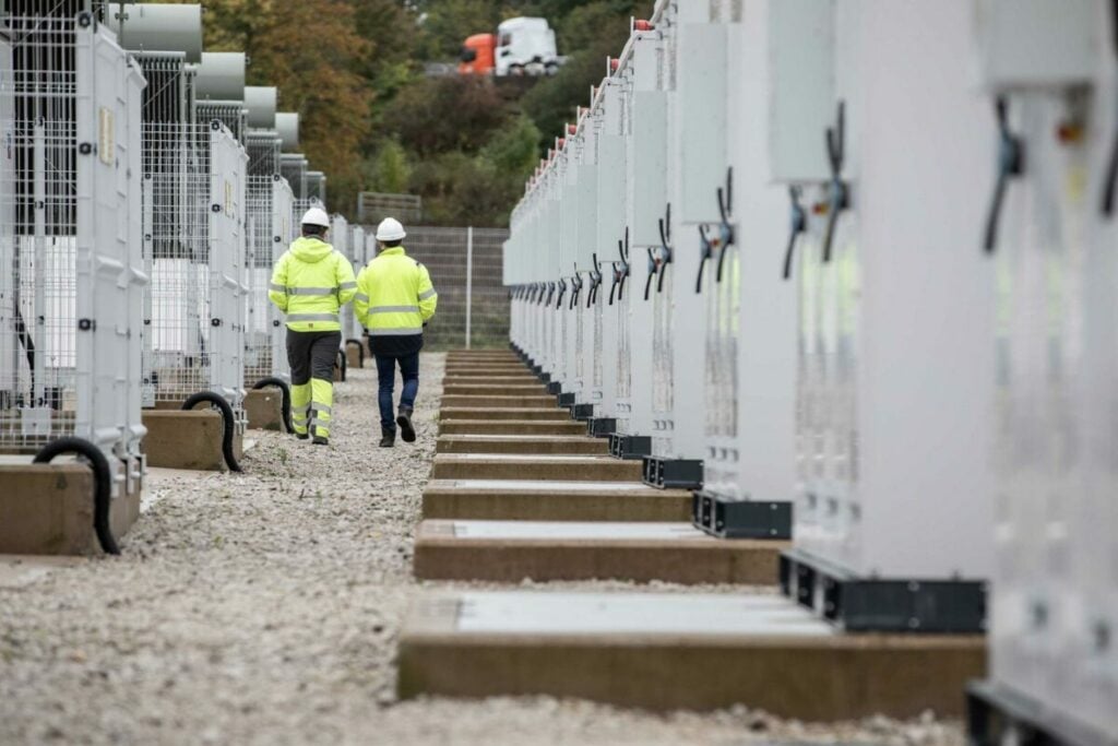 A battery storage system owned by EDF Renewables UK.