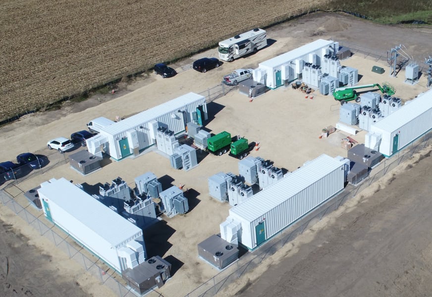 A battery storage project in Illinois. 
