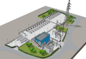 Graphic illustration of a BESS in Belgium