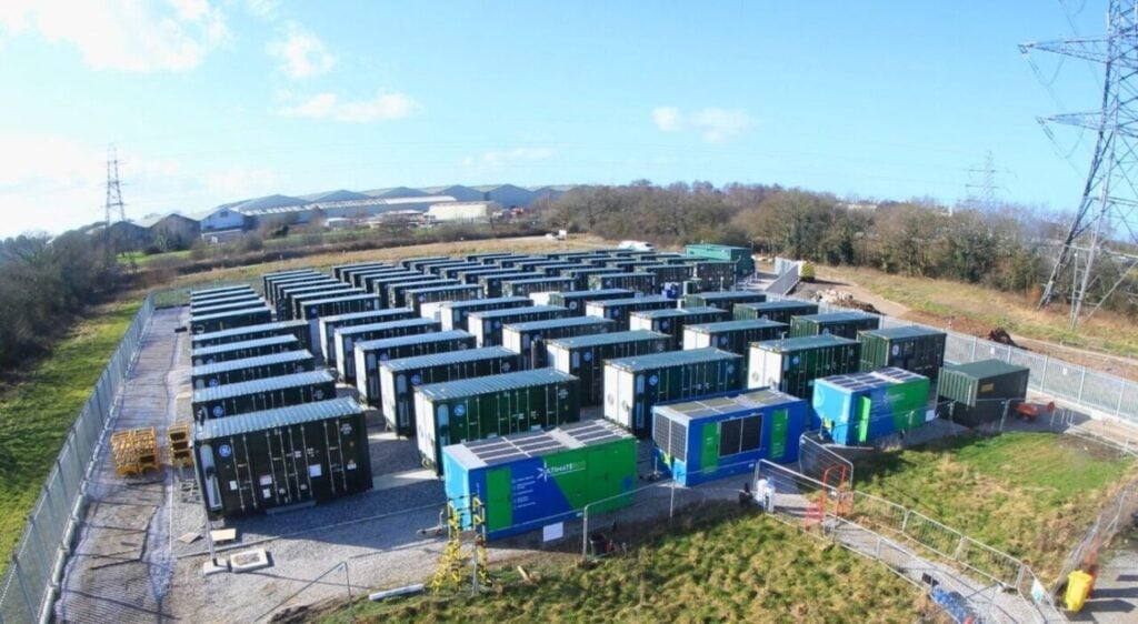 The Native River BESS, the only large-scale project that came online in the UK in April. Image: Ethical Power / Varco Energy.