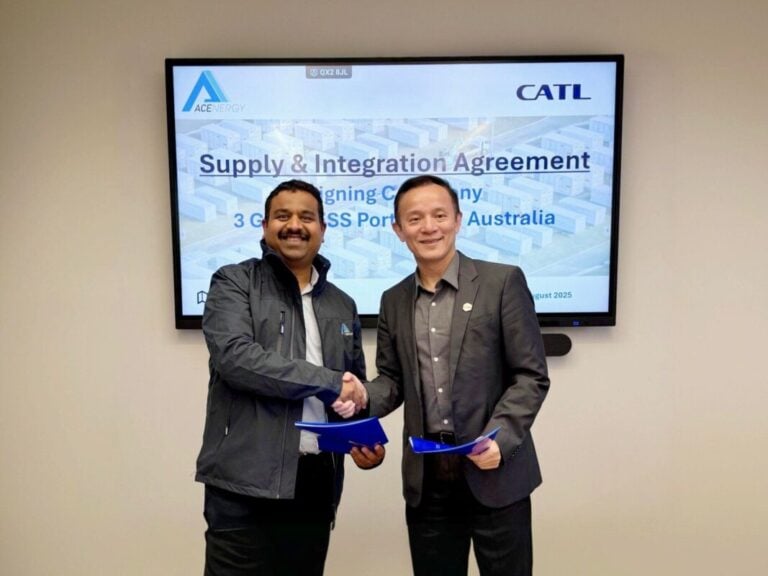 CATL signs 3GWh battery storage supply and integration deal in Australia with ACEnergy