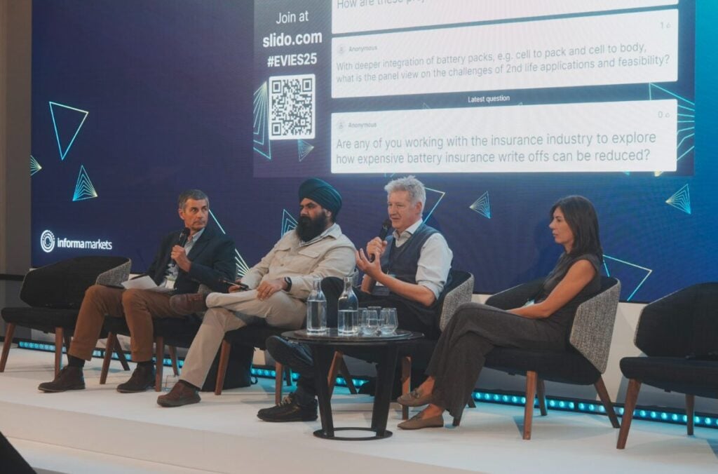 The panel discussion about second life batteries on Day One of the EV Infrastructure and Energy Summit last week 