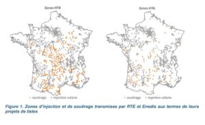 A map of zones in France that are part of an upcoming reform to grid fees