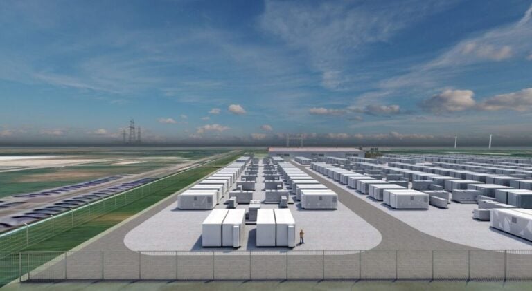 A render of Vattenfall's planned 700MWh BESS in Germany. Image: Vattenfall.