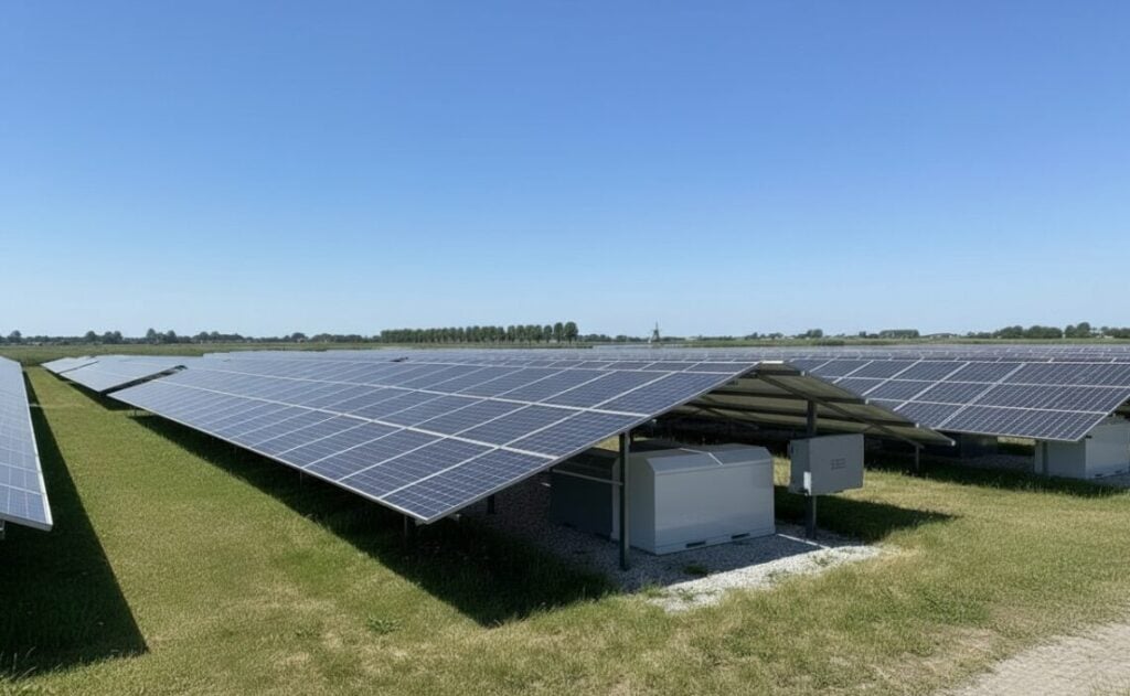 Moonwatt's distributed battery architecture at a solar PV site in the Netherlands