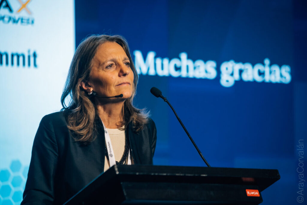 Argentina's National Energy Secretary, María Tettamanti during the Energy Storage Summit Latin America 2025