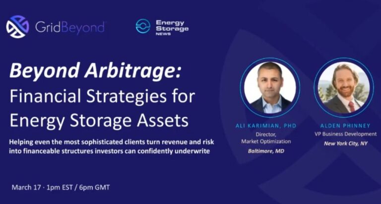 VIDEO: Financial strategies for energy storage assets, beyond arbitrage