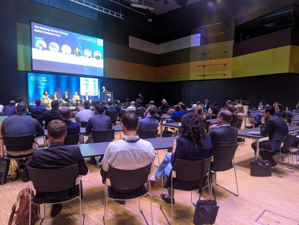 A panel discussion at the Energy Storage Summit.