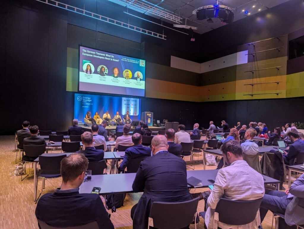 A panel discussion at the Energy Storage Summit.