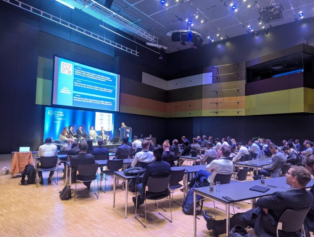 A panel discussion at the Energy Storage Summit.