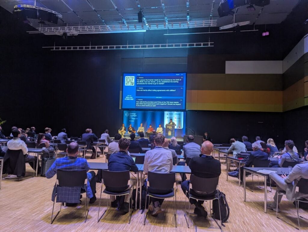 A panel discussion at the Energy Storage Summit.