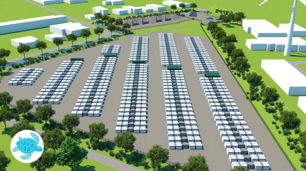 Render of Belgium BESS project