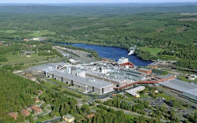 The Kvarnsveden Mill and surrounding industrial area in Borlänge, Sweden. Image: Northvolt.