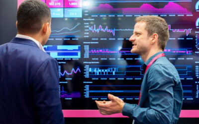 A demonstration of enspired's optimisation customer dashboard at E-world 2026. Image: enspired