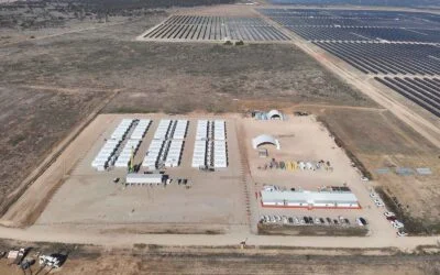 The 50MW/400MWh Limondale BESS (pictured) is located adjacent to RWE's existing 249MW Limondale solar PV power plant. Image: RWE.