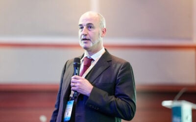 Energy Storage Europe Association secretary general Patrick Clerens, who formed the group with industry stakeholders in 2011, speaking at the 2025 Energy Storage Summit EU. Image: Solar Media.