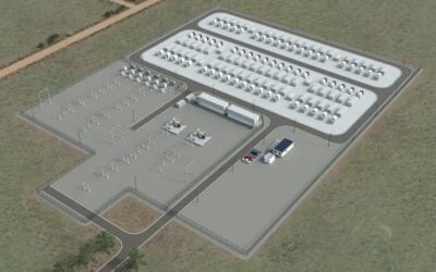 A rendering of the Bungama BESS first stage. Image: Amp Energy.
