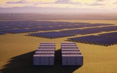 A rendering of the Culcairn solar pv power plant and BESS in New South Wales. Image: Neoen Australia (via LinkedIn).