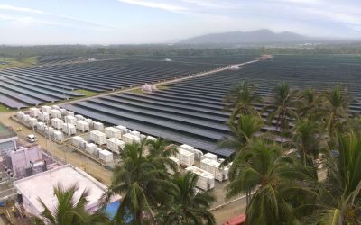 The Philippines' first hybrid solar PV and battery plant, which was commissioned earlier this year. Image: ACEN.