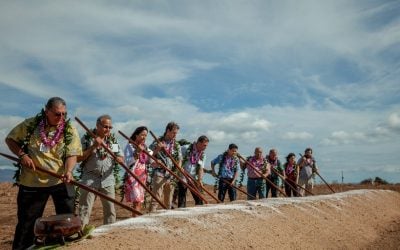 Groundbreaking at Kuihelani. Image: AES Corporation via Twitter.