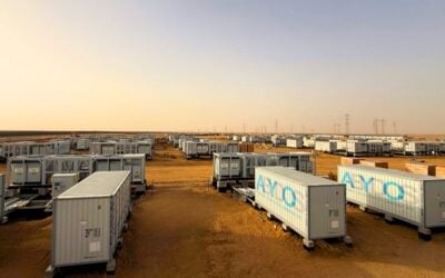The 300MWh BESS at AMEA Power'S Abydos project in Aswan Governate, Egypt. Image: AMEA Power.