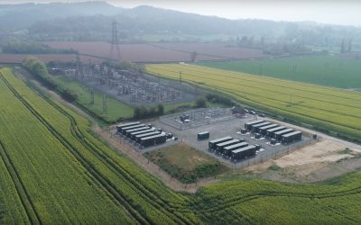 An Anesco-built UK battery energy storage system (BESS) project. Image: Anesco.