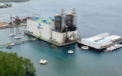 The 100MW diesel power plant and floating BESS in Davao de Oro. Image: AboitizPower.