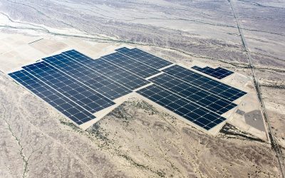 Leeward completed the acquisition of a large portion of First Solar's 10GW project development business in January 2021. Pictured is First Solar's Agua Caliente Solar Project in Yuma, Arizona. Image: First Solar.