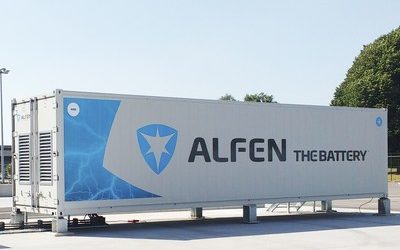 Alfen battery storage container. Image: PRNewsfoto/Alfen B.V.