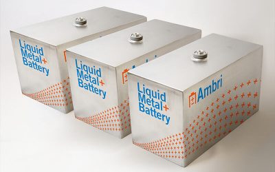 Ambri liquid metal battery cells, housed in steel. Image: Ambri.