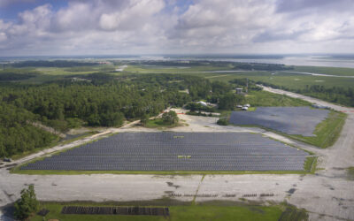 Solar array installed by Ameresco at a US Marine Corps facility in Parris Island, South Carolina. Image: Ameresco.