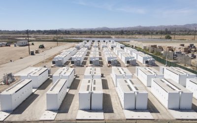 Tesla Megapacks at Saticoy, a 100MW/400MWh BESS site in California. Image: Arevon Asset Management.