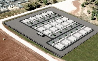 Rendering of Riverina, a 200MWh battery storage project under development in New South Wales. Image: Edify.