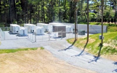 Duke Energy's first battery energy storage system (BESS) project was this 9MW facility in Asheville, North Carolina, commissioned in 2020. Image: Duke Energy.