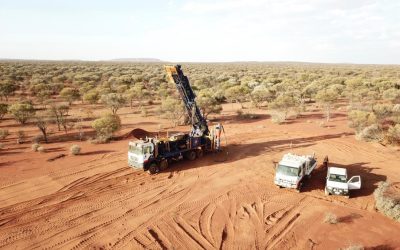 Drilling for vanadium at a site in Western Australia, 2019. Image: Australian Vanadium