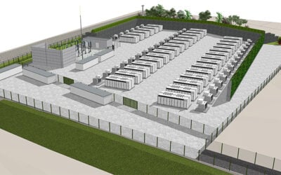 Rendering of the ESTOR-LUX II project, featuring Tesla Megapack BESS units. Image: BStor