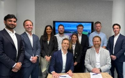 BW ESS and Danske Commodities representatives at the signing of the companies' optimisation deal. Image: BW ESS