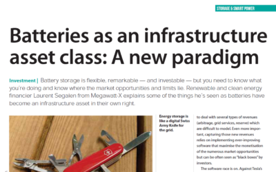 Batteries as an infrastructure asset class A new paradigm Energy storage