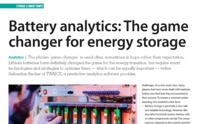Battery analytics-The game changer for energy storage