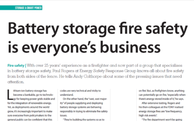 Battery storage fire safety is everyone’s business