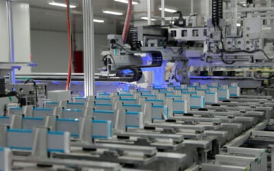 Manufacturing of BYD's Blade Battery. Image: BYD.