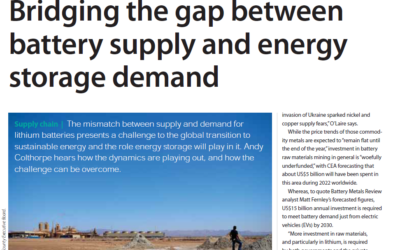 Bridging the gap between battery supply and energy storage demand