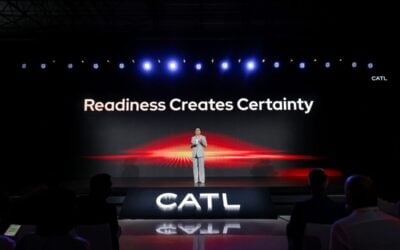 CATL BESS CTO and Europe director Amanda Xu at the company's launch of its new sodium-ion BESS at ees Europe earlier this month. Image: CATL via LinkedIn