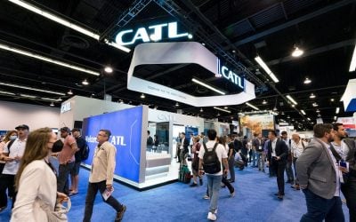 The handful of major Tier 1 lithium battery suppliers like CATL, seen here exhibiting at RE+ 2022, are sold out of product for longer than the next two years in some cases, Energy-Storage.news heard. Image: CATL.